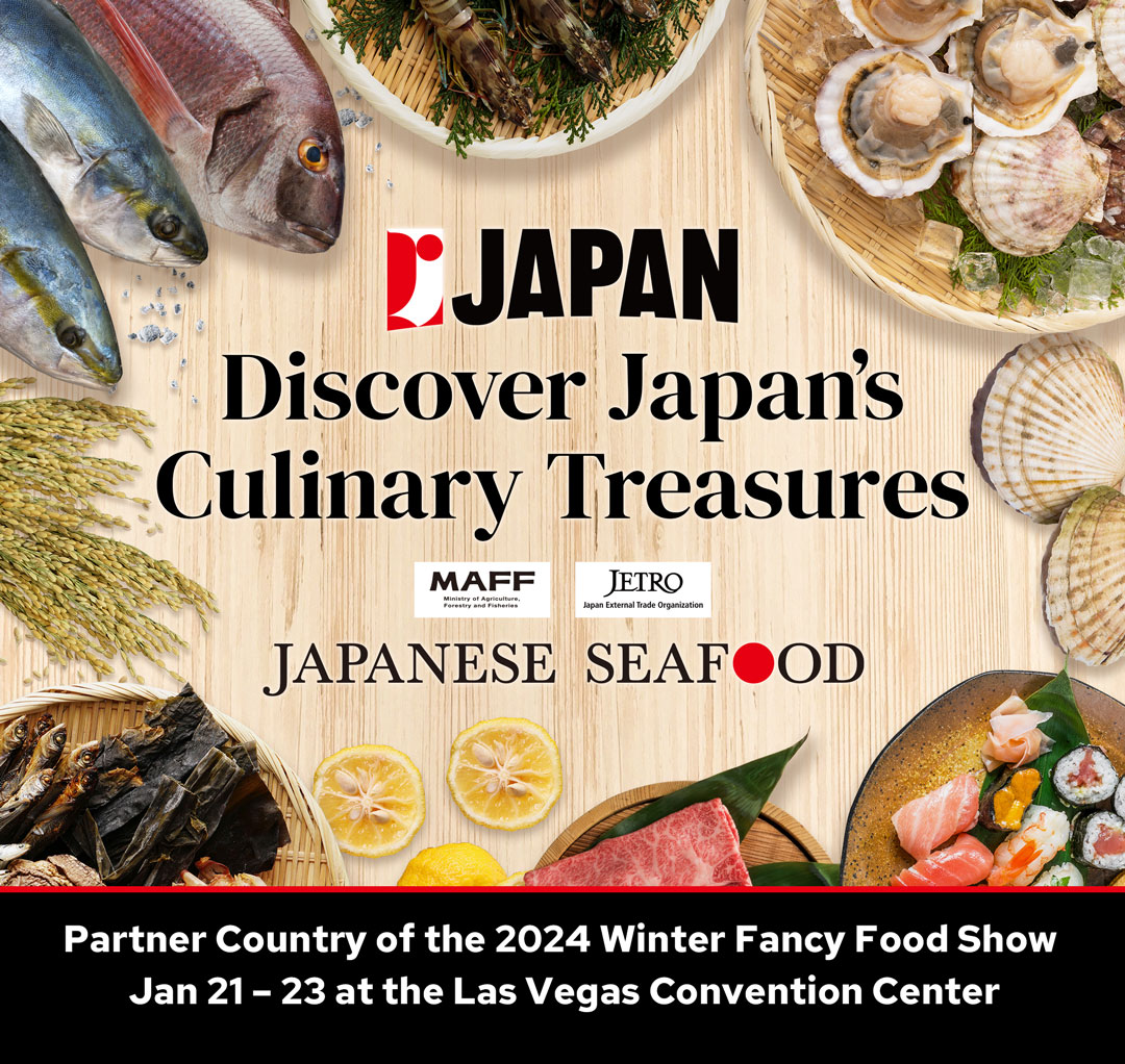Discover Japan’s Culinary Treasures Partner Country of the 2024 Winter Fancy Food Show Jan 21 – 23 at the Las Vegas Convention Center