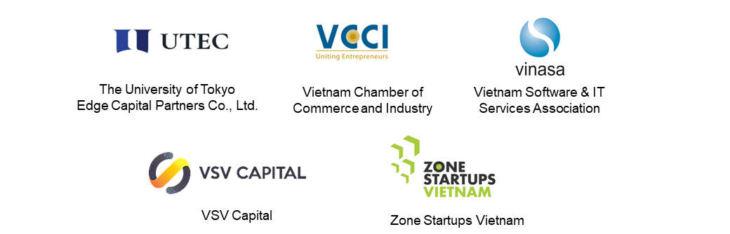 サポーター：utec 、 vcci 、 vinasa 、 vsv capital 、 zone startup Vietnam 