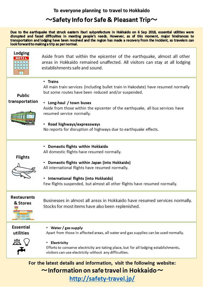 Hokkaido Travel Safety Information