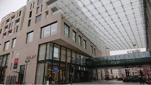 写真　ベネクス・ヨーロッパのコンセプトショップがあるマンハイム中心部のショッピングモールQ6Q7（ジェトロ撮影）